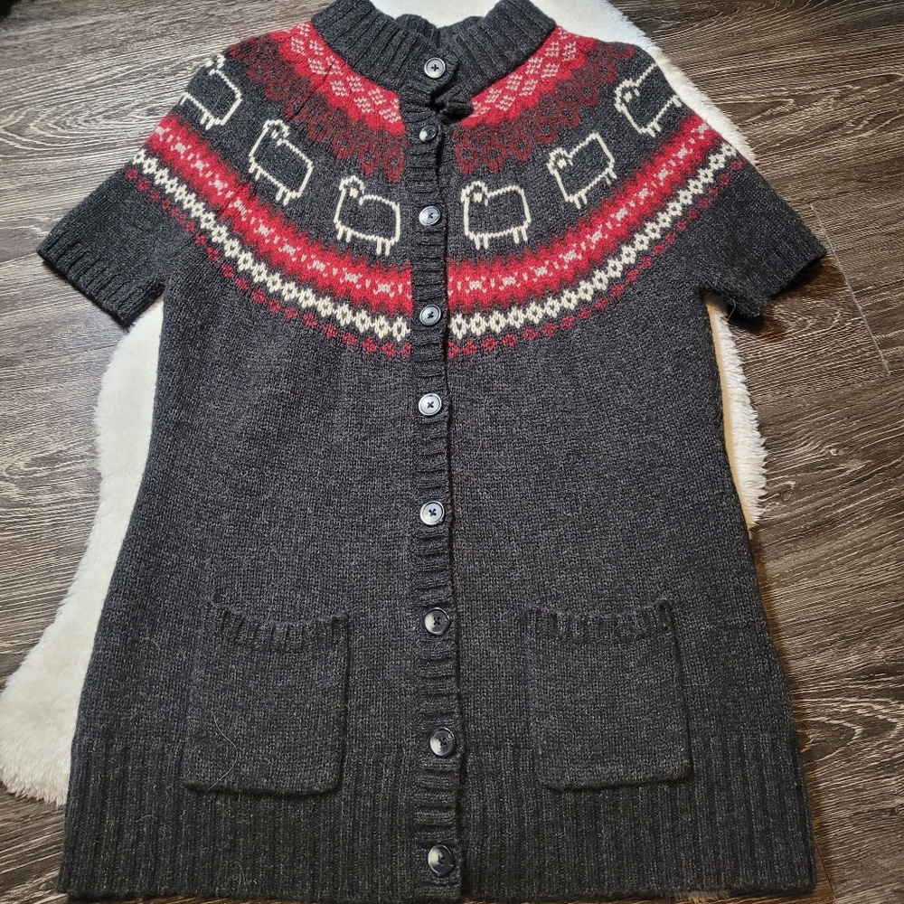 Woolrich Cute Sheep Cardigan Sz L - Picture 2 of 7